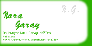 nora garay business card